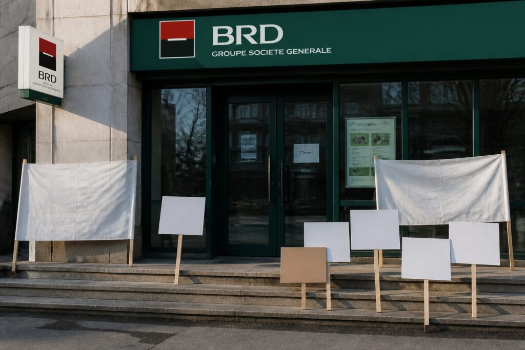 Grevă de avertisment la BRD. Angajații protestează joi pe fondul negocierilor eșuate pentru contractul de muncă