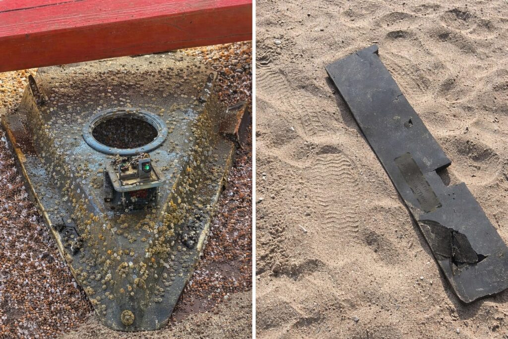 Noi fragmente de dronă descoperite pe litoral, pe plajele din Eforie