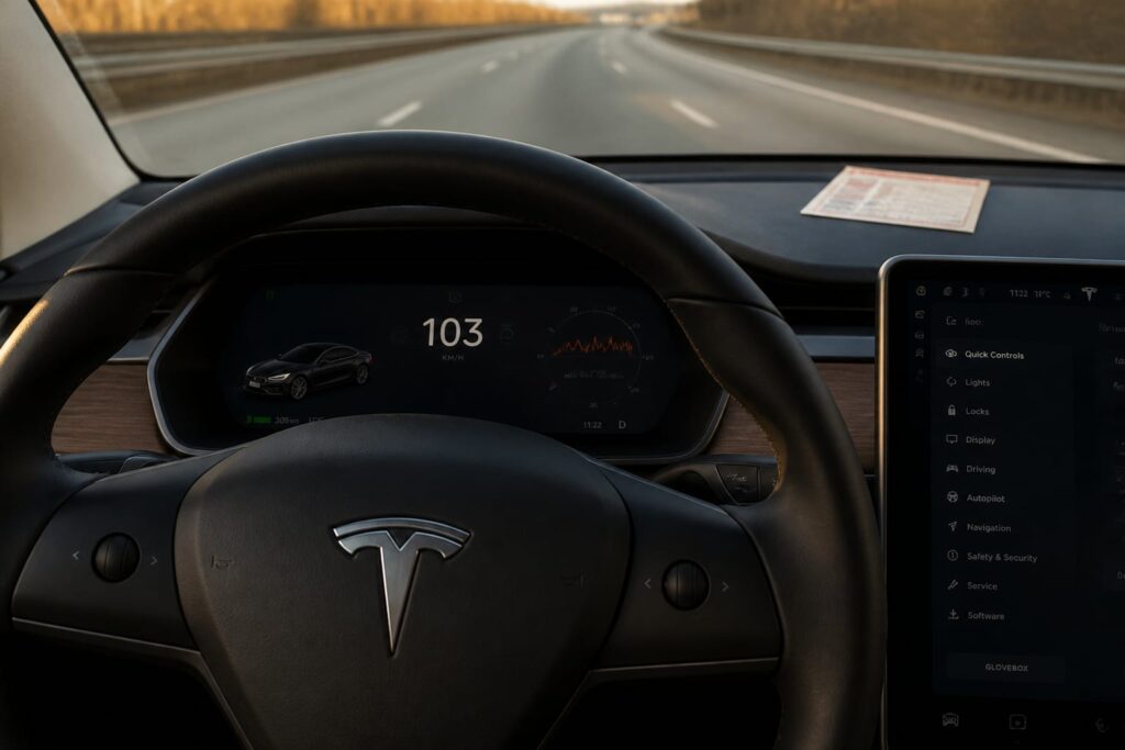 Un șofer Tesla care a dat vina pe sistemul Autopilot a fost amendat pentru viteză