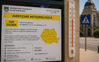 Cod galben de caniculă în aproape toată țara sâmbătă, cu 36 de grade în Banat și Oltenia