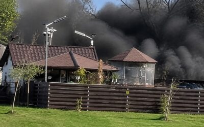 Trei autospeciale au intervenit la incendiul care a cuprins cinci mașini în Moșnița Nouă