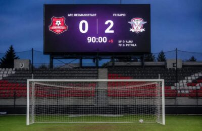 Rapid învinge Poli Timișoara cu 2-0 la Sibiu și începe cu trei puncte grupa Cupei României