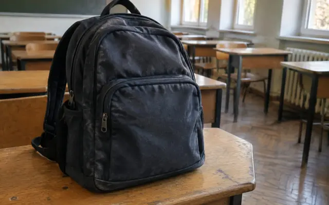 Controlul ghiozdanului într-o sală de clasă