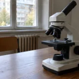 Microscop utilizat pentru meditații în Timiș