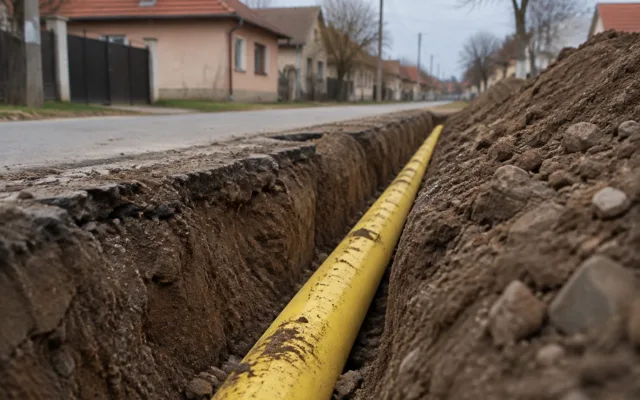 Lucrări la rețeaua de gaze