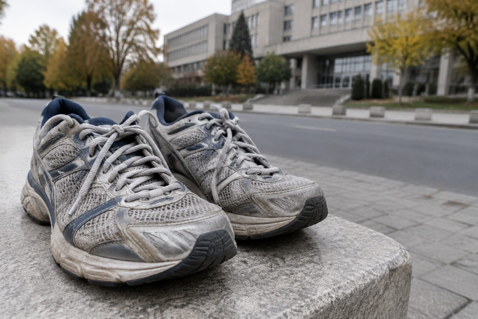 Pantofi de alergare uzați în Timișoara